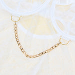 SUBBLIME - 954291 BODY WITH CHAINS + GARTER BELT WHITE L/XL