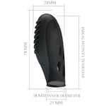 PRETTY LOVE - GILO SILICONE FINGER VIBRATOR BLACK