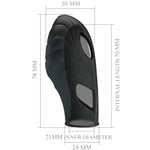PRETTY LOVE - LICH SILICONE FINGER VIBRATOR BLACK