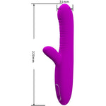 PRETTY LOVE - ANGELIQUE MULTIFUNCTION VIBRATOR + CLITORIS STIMULATOR PURPLE