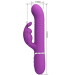 PRETTY LOVE - COALE 4 IN 1 MULTIFUNCTION RABBIT VIBRATORPURPLE