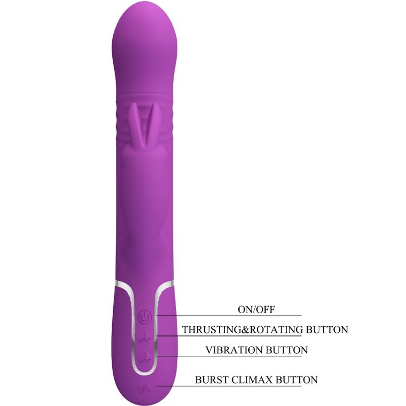 PRETTY LOVE - COALE 4 IN 1 MULTIFUNCTION RABBIT VIBRATORPURPLE