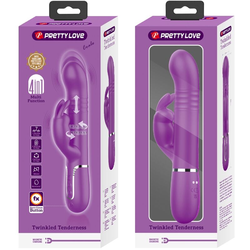 PRETTY LOVE - COALE 4 IN 1 MULTIFUNCTION RABBIT VIBRATORPURPLE