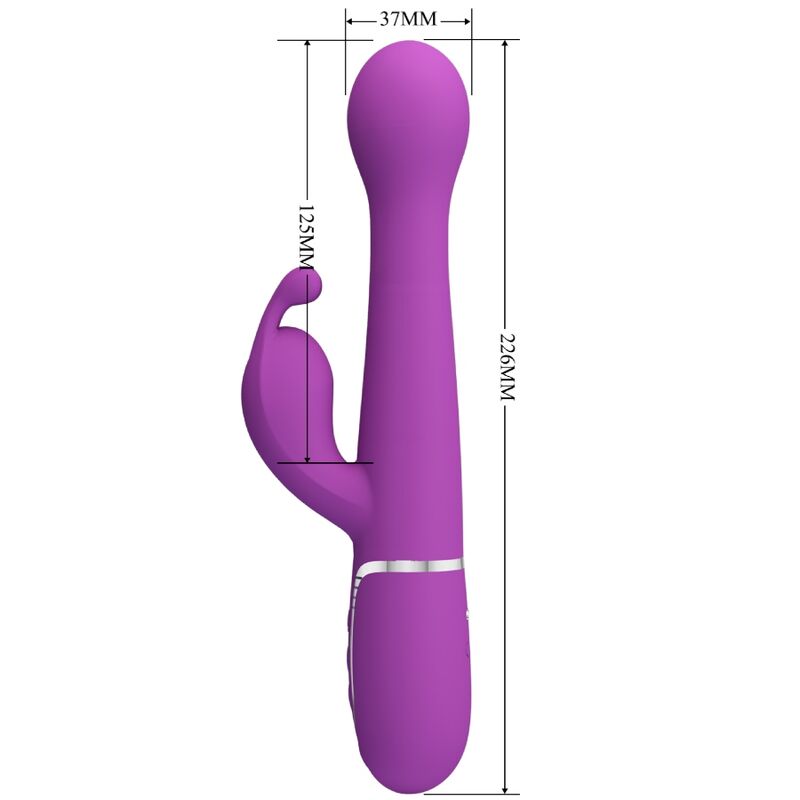 PRETTY LOVE - DEJON 3 IN 1 MULTIFUNCTION RABBIT VIBRATORPURPLE