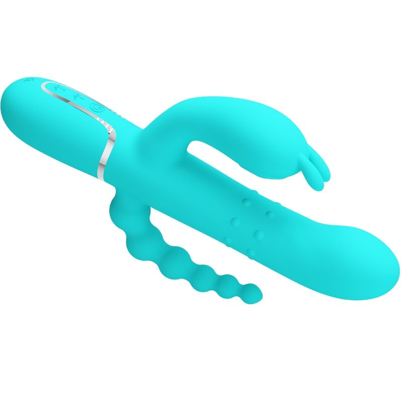 PRETTY LOVE - CAMMY 4 IN 1 MULTIFUNCTION TRIPPLE RABBIT VIBRATORBLUE