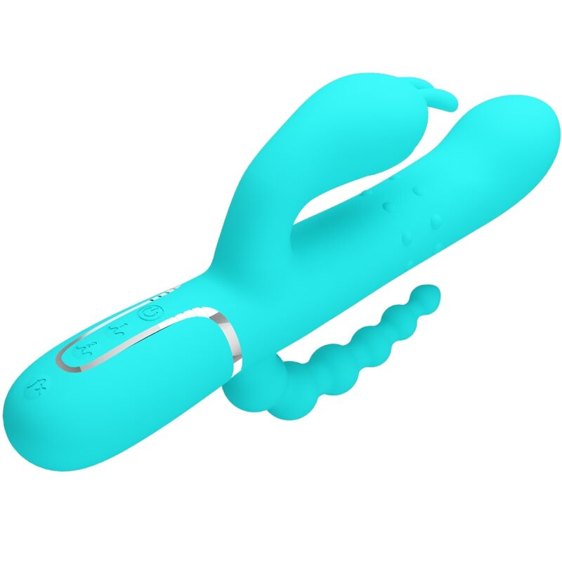 PRETTY LOVE - CAMMY 4 IN 1 MULTIFUNCTION TRIPPLE RABBIT VIBRATORBLUE