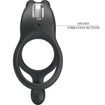 PRETTY LOVE - SETH DOUBLE VIBRATING RING RABBIT 7 VIBRATIONS BLACK