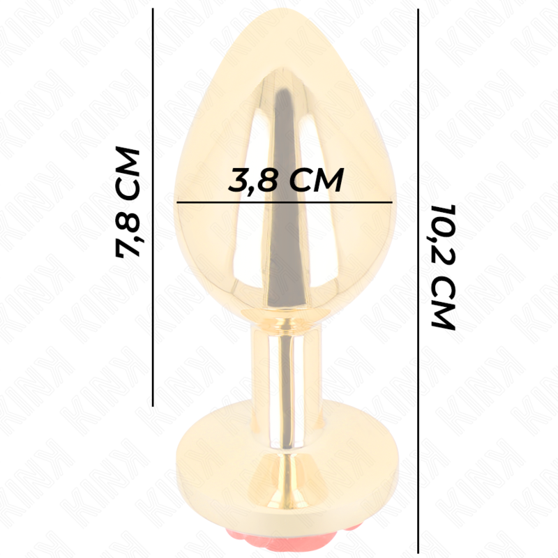 KINK -PLUG ANAL GOLD ROSE RED SIZE L