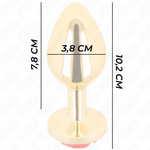 KINK -PLUG ANAL GOLD ROSE RED SIZE L