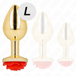 KINK -PLUG ANAL GOLD ROSE RED SIZE L