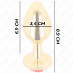 KINK -PLUG ANAL GOLD ROSE RED SIZE M
