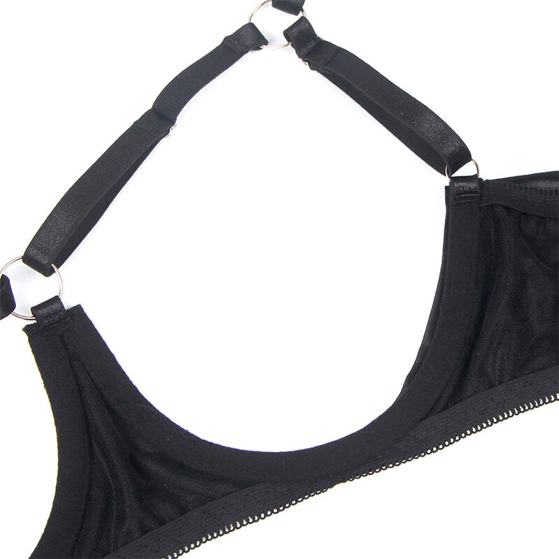 SUBBLIME - 955205 BRA SET WITH ADJUSTABLE BLACK BOW L/XL