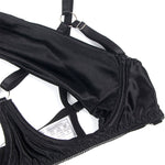 SUBBLIME - 955205 BRA SET WITH ADJUSTABLE BLACK BOW L/XL