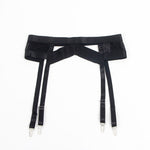 SUBBLIME - 955236 BLACK BONDAGE BRA WITH GARTER SET S/M