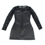 SUBBLIME - 955595 LONG SLEEVE DRESS WITH BLACK LACE S/M