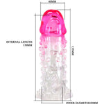 PRETTY LOVE - WILFORD REALISTIC ENLARGEMENT SHEATH WITH EMBOSSED PENIS PINK