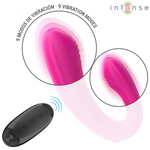 INTENSE - JANET DUAL U-SHAPED STIMULATOR AND VIBRATOR WITH REMOTE CONTROL PINK