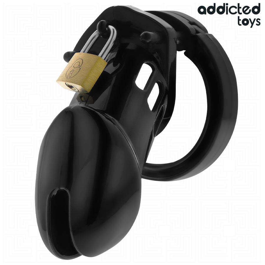 ADDICTED TOYS LOCKED - OBSIDIAN HOLD PENIS CAGE SIZE M