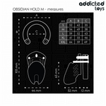 ADDICTED TOYS LOCKED - OBSIDIAN HOLD PENIS CAGE SIZE M