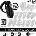 ADDICTED TOYS LOCKED - OBSIDIAN HOLD PENIS CAGE SIZE M
