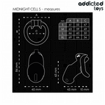 ADDICTED TOYS LOCKED - MINDNIGHT CELL PENIS CAGE SIZE S