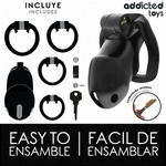 ADDICTED TOYS LOCKED - MINDNIGHT CELL PENIS CAGE SIZE M