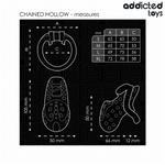 ADDICTED TOYS LOCKED - CHAINED HOLLOW PENIS CAGE 10.5 CM