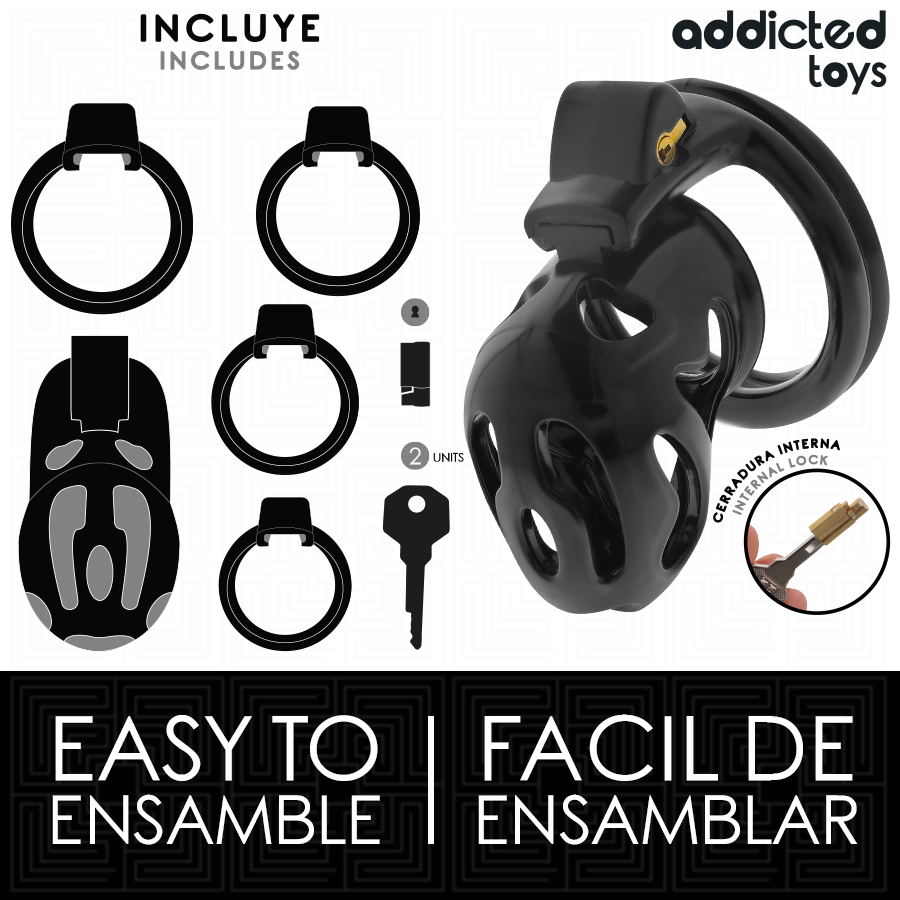 ADDICTED TOYS LOCKED - SEALED CRYPT PENIS CAGE 8 CM