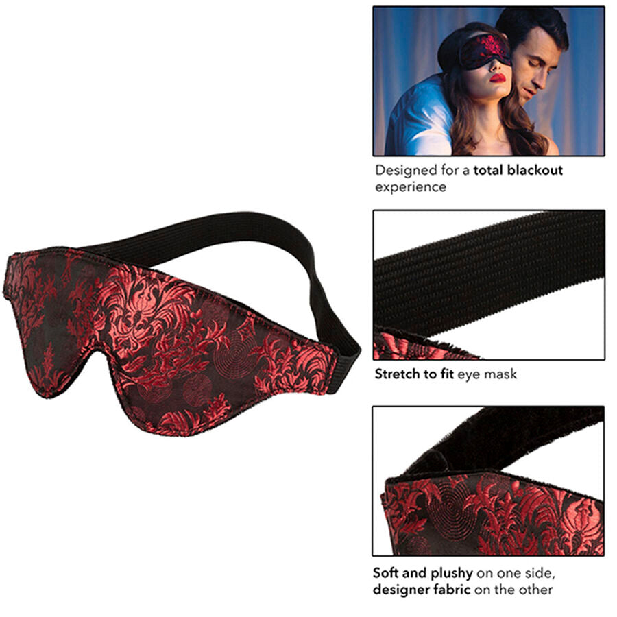CALEXOTICS - SCANDAL OPAQUE EYE MASK WITH RED DETAILS