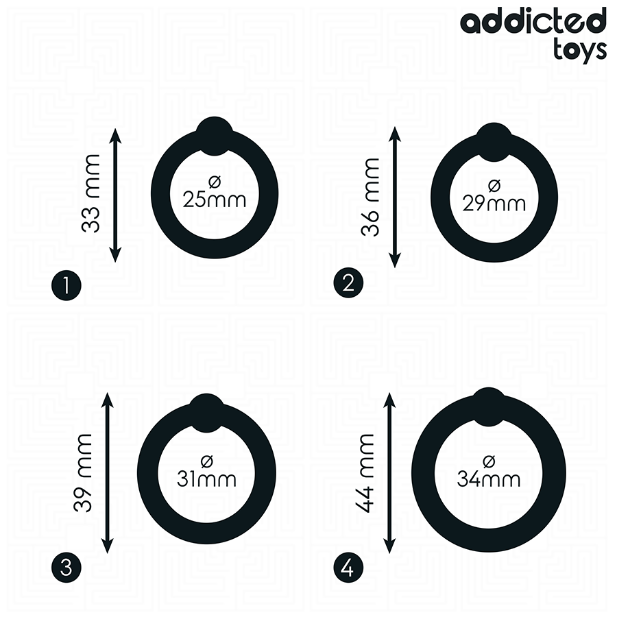 ADDICTED TOYS - SET OF PRESSURE SILICONE RINGS