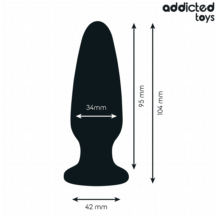 ADDICTED TOYS - ANAL PLUG WITH JEWEL SILICONE SIZE M 10.4 CM