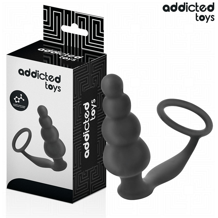 ADDICTED TOYS - ANAL PLUG WITH RING SILICONE MODEL 5