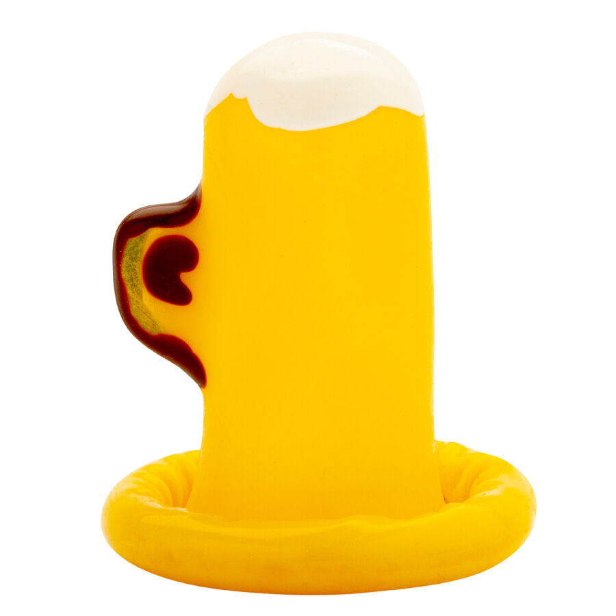 CONDOMERIE - HANDPAINTED NOVELTY CONDOMS GLASS OF BEER
