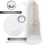 COCK MILLER - DILDO WITH SUCTION CUP, LIGHTS AND VIBRATION WITH REMOTE CONTROL WHITE 20.5 CM