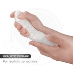COCK MILLER - DILDO WITH SUCTION CUP, LIGHTS AND VIBRATION WITH REMOTE CONTROL WHITE 21.5 CM