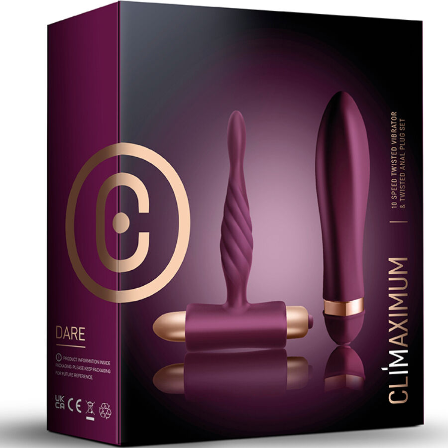 CLIMAXIMUM - DARE KIT TWISTED VIBRATOR + ANAL PLUG BEGINNER