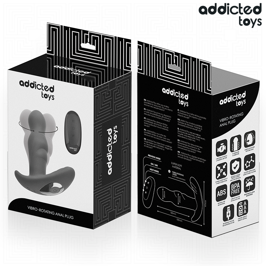 ADDICTED TOYS - ROTATING VIBRATING ANAL PLUG REMOTE CONTROL