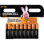 DURACELL - PLUS POWER BOOST AA ALKALINE BATTERY LR6 BLISTER x 16