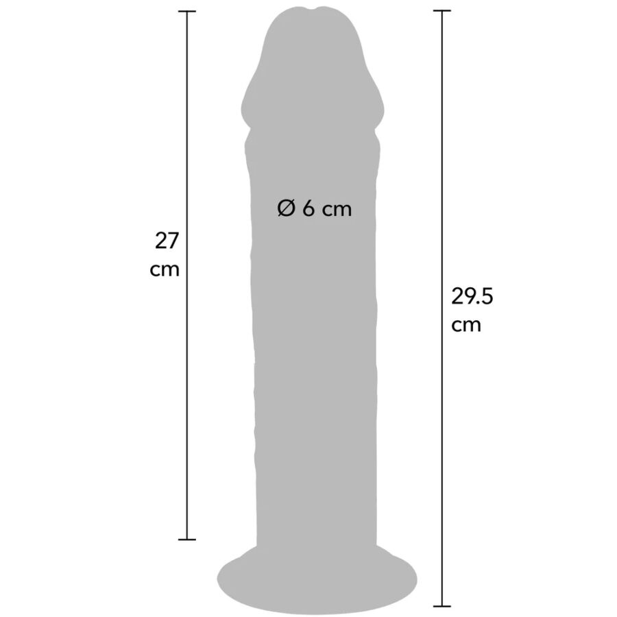 GET REAL - DELUXE THICK DOUBLE-DENSITY TPE DONG 29.5 CM