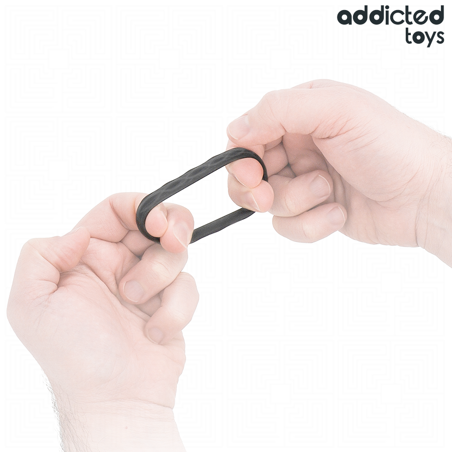 ADDICTED TOYS - TEXTURED COCK RING SET 4 SIZES