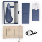 WOMANIZER - VIBE LAY-ON SILENT VIBRATOR DARK BLUE