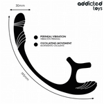 ADDICTED TOYS - ANAL PLUG WITH VIBRATION AND 360º WAVING AND TESTICLE STIMULATOR