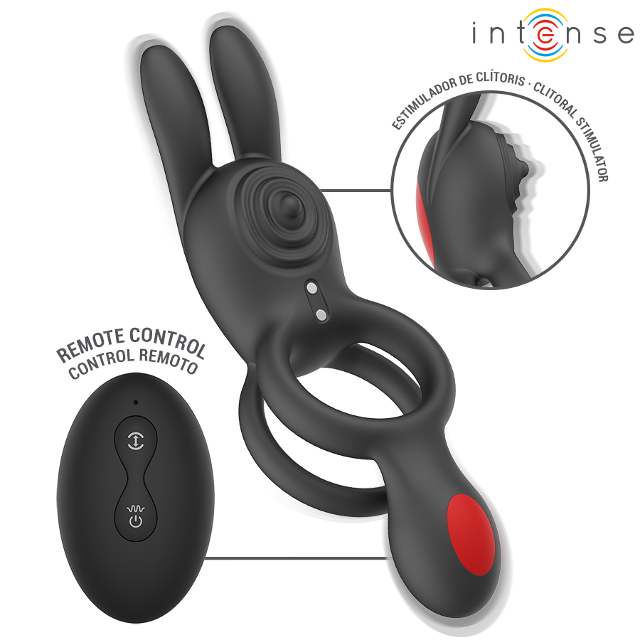 INTENSE - QUINN DOUBLE VIBRATION RING REMOTE CONTROL