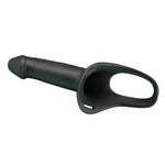 PRETTY LOVE - LANDON BLACK VIBRATING STRAP-ON