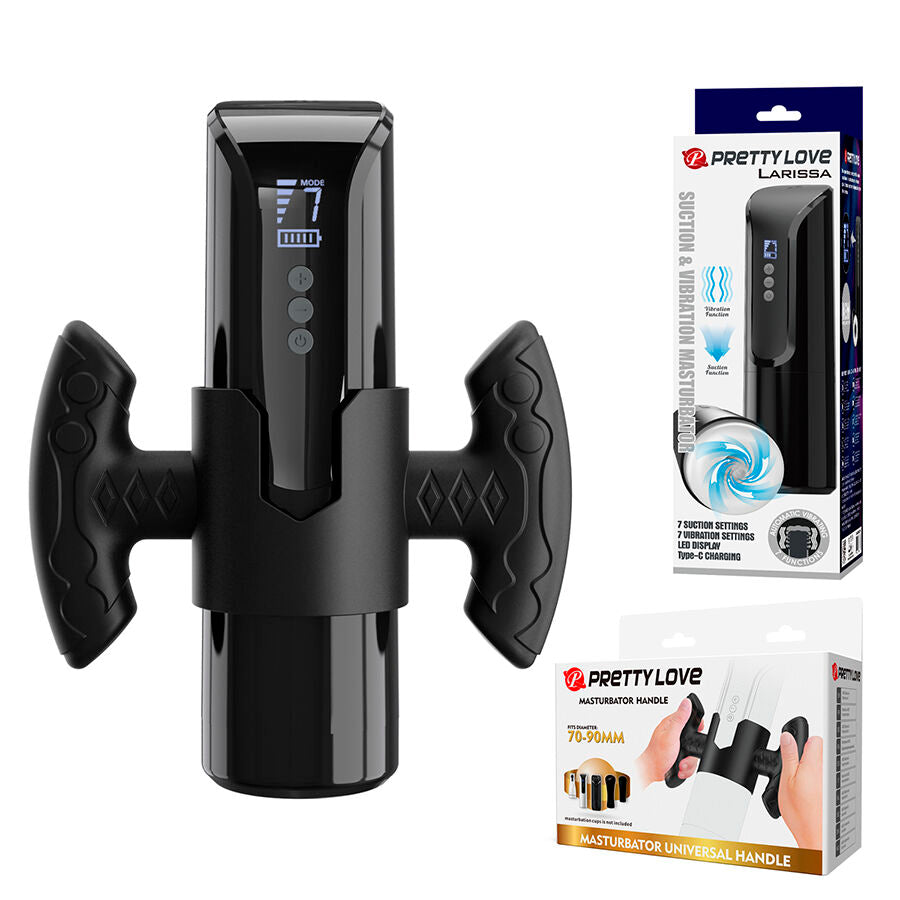 PRETTY LOVE - LARISSA SUCTION MASTURBATOR WITH VIBRATION + SUPPORT