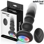 ADDICTED TOYS - THRUSTING VIBRATING ANAL PLUG, LED LIGHT REMOTE CONTROL