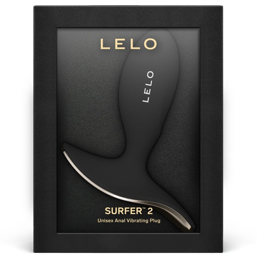LELO - SURFER 2 UNISEX ANAL VIBRATING PLUG BLACK