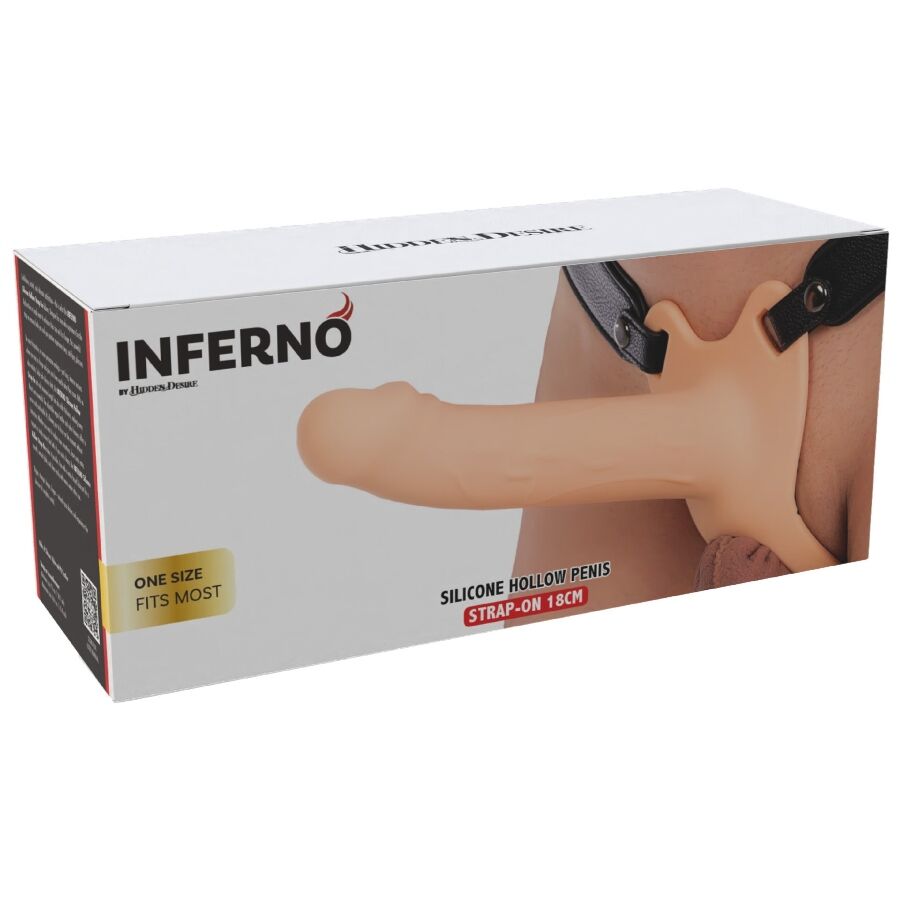 HIDDEN DESIRE - INFERNO PENIS SLEEVE STRAP-ON SILICONE 18 CM