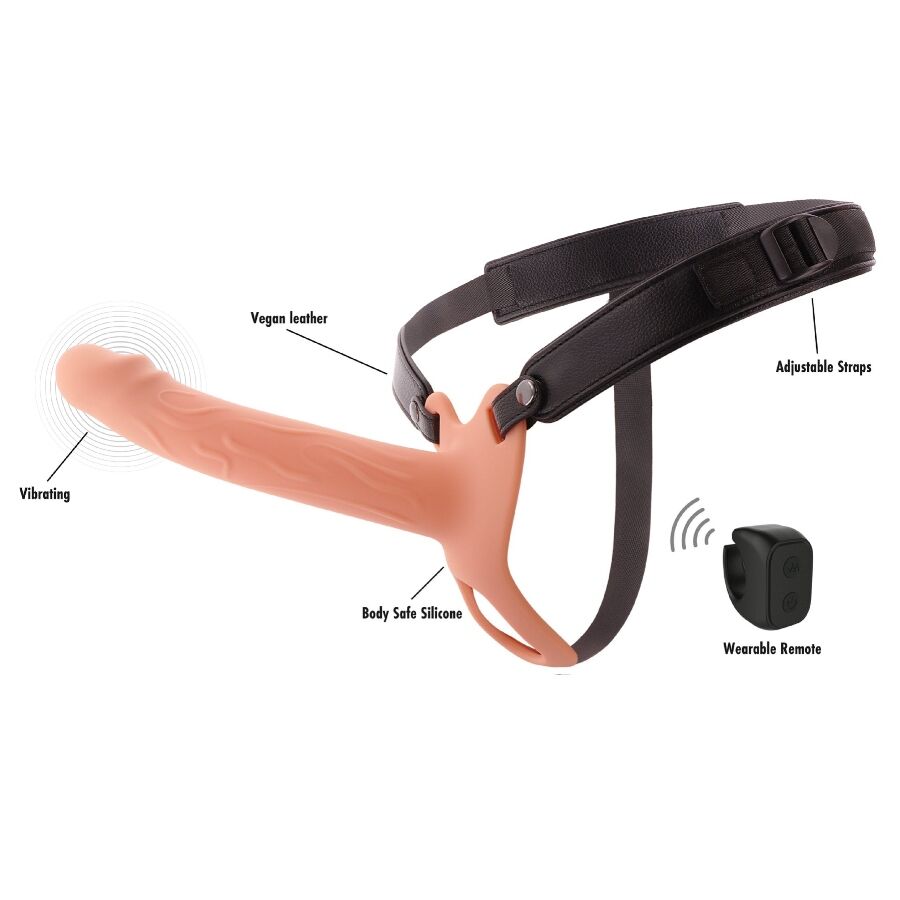 HIDDEN DESIRE - INFERNO VIBRATING PENIS SLEEVE STRAP-ON 20 CM