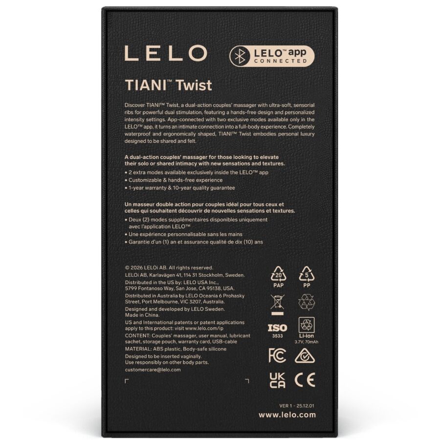 LELO - TIANI TWIST COUPLES VIBRATOR FOAM